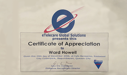 Appreciation From ETelecare Global Solutions E1762498201453