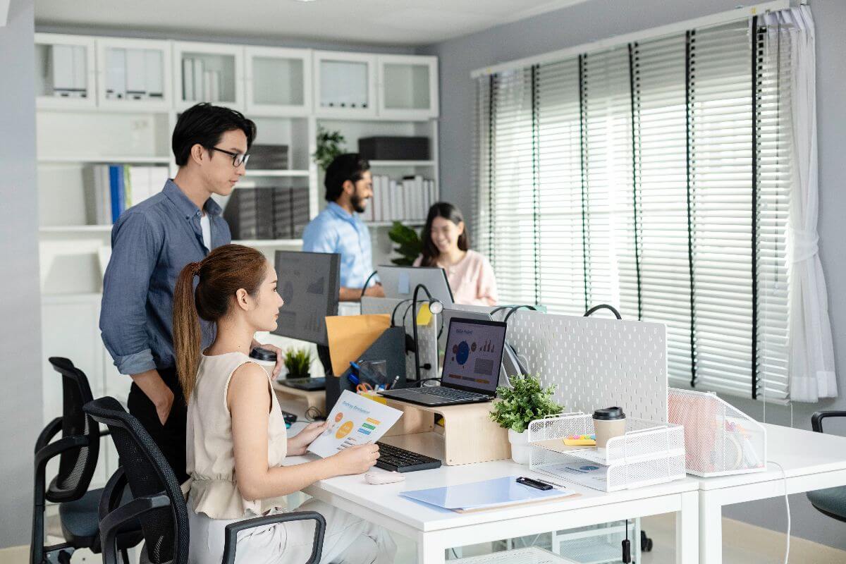 employees conducting mentoring and succession planning